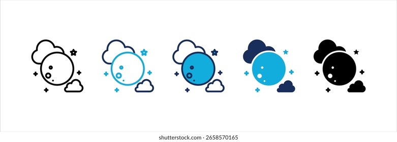 Full Moon Multi Style Icon Set