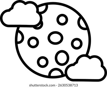Full Moon New Creative Icon Design Vector