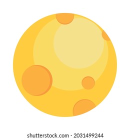 full moon night icon isolated