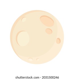 full moon night icon isolated