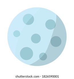 full moon night isolated icon vector illustration design