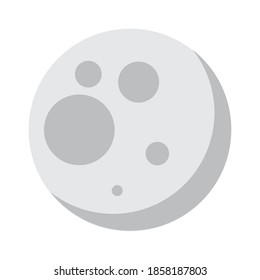 full moon night isolated icon vector illustration design