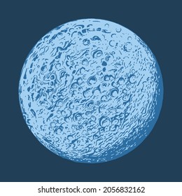 Vollmond auf blauem Hintergrund