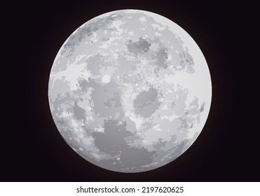 Full moon on a dark night.
