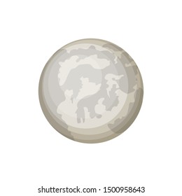 full moon on white background