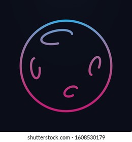 Full moon in outer space with lunar craters nolan icon. Simple thin line, outline vector of space icons for ui and ux, website or mobile application