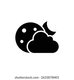 Full Moon with Partial Cloud Cover for Mystical Night Sky