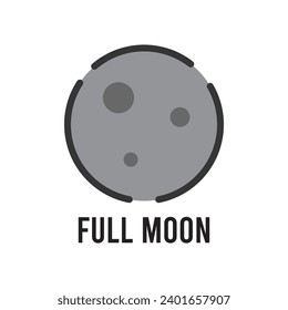 diseño de imagen de icono de fase luna llena