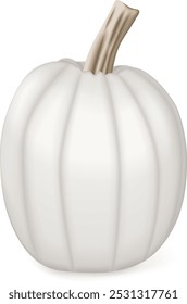 Full Moon pumpkin. Winter squash. Cucurbita maxima. Fruits and vegetables. Isolated vector illustration.