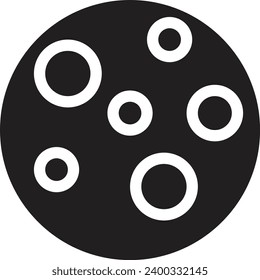 Full moon single vector line icon