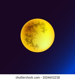 full moon in the sky, illustration vector. 