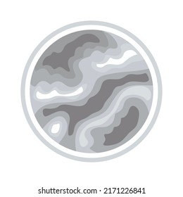 full moon space isolated icon