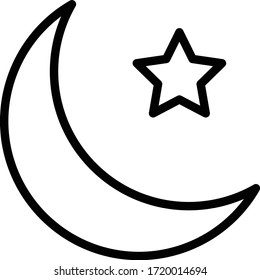 Full Moon with Star Concept Vector Icon Design, Ramadan kareem and Islamic Symbols on white background,