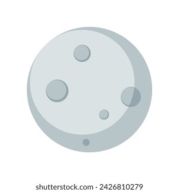 Full moon star icon flat vector design