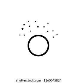full moon star sign icon. Element of weather sign for mobile concept and web apps icon. Thin line icon for website design and development, app development