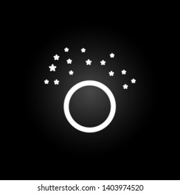 full moon star sign neon icon. Elements of weather set. Simple icon for websites, web design, mobile app, info graphics