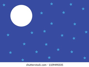 Full Moon with stars