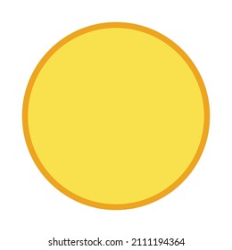 Símbolo de luna llena aislado en fondo blanco