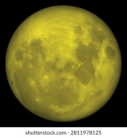 The full Moon, Telescopic view of a full moon