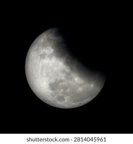 The full Moon, Telescopic view of a full moon