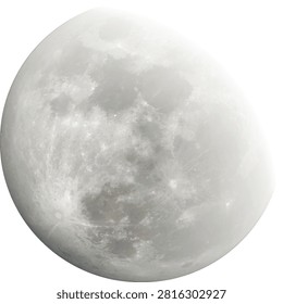 The full Moon, Telescopic view of a full moon