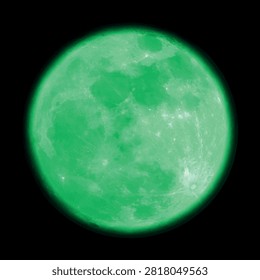 The full Moon, Telescopic view of a full moon
