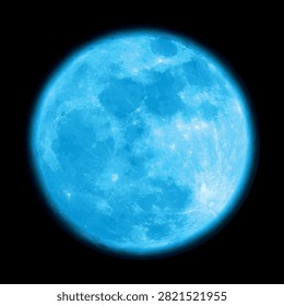 The full Moon, Telescopic view of a full moon