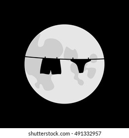 Full Moon with Underwear