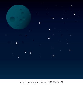 Full moon. Vector