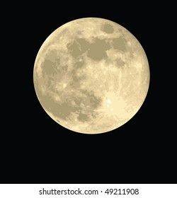 full moon vector