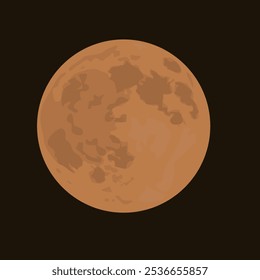 Full Moon Vector Art Illustration