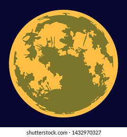 Full moon, vector and moon background