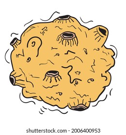 Full Moon Vector doodle illustration