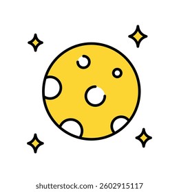 Full Moon vector filled outline icon. EPS 10 file