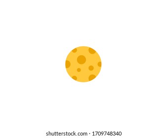 Full Moon vector flat icon. Isolated moon emoji illustration 