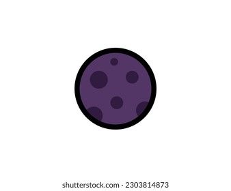 Full Moon vector icon on white background. Full Moon emoji illustration. Isolated moon vector emoticon