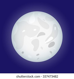 Full moon vector illustration