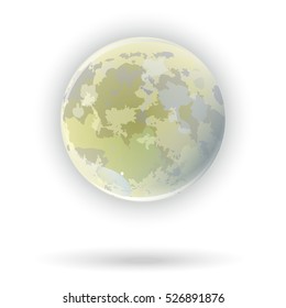 Full Moon. Vector illustration. Earth's satellite