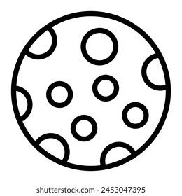 Diseño de iconos de línea de Vector de luna llena