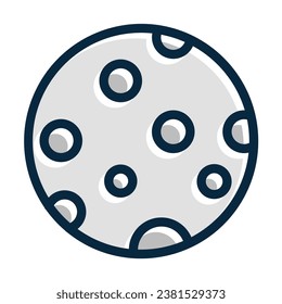 Full Moon Vector Thick Line Filled Dark Colors Icons For Personal And Commercial Use.
