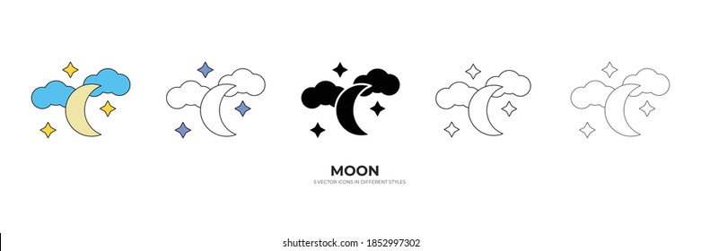 full moon vector type icon