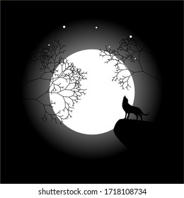 diseño vectorial de ilustración de luna llena
