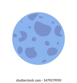 full moon white background isolated
