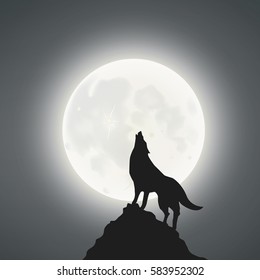 Full Moon And The Wolf 