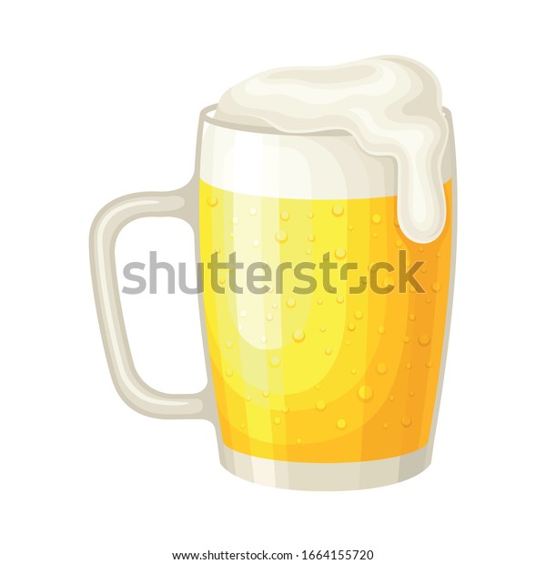 落としビールと泡ビールのベクターイラスト入りフルマグ のベクター画像素材 ロイヤリティフリー