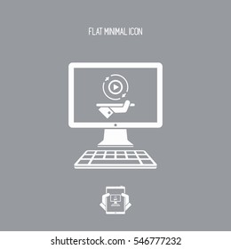 Full multimedia services - Vector flat icon