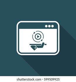 Full multimedia services - Vector flat icon