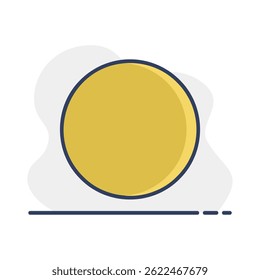 Full or New Moon vector icon. Meteorology sign. Graph symbol for travel, tourism and weather web site and apps design, logo, app, UI
