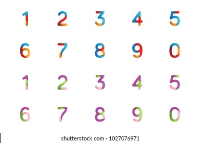 Full numeric logo and icon template