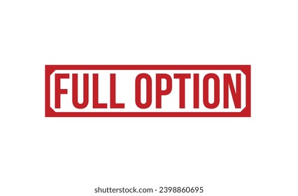 full option stamp red rubber stamp on white background. full option stamp sign. full option stamp.